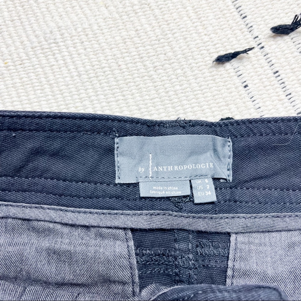 Anthropologie Tapered Embroidered Side Stripe Pants Grey Black Size 2 NWT - Picture 5 of 10